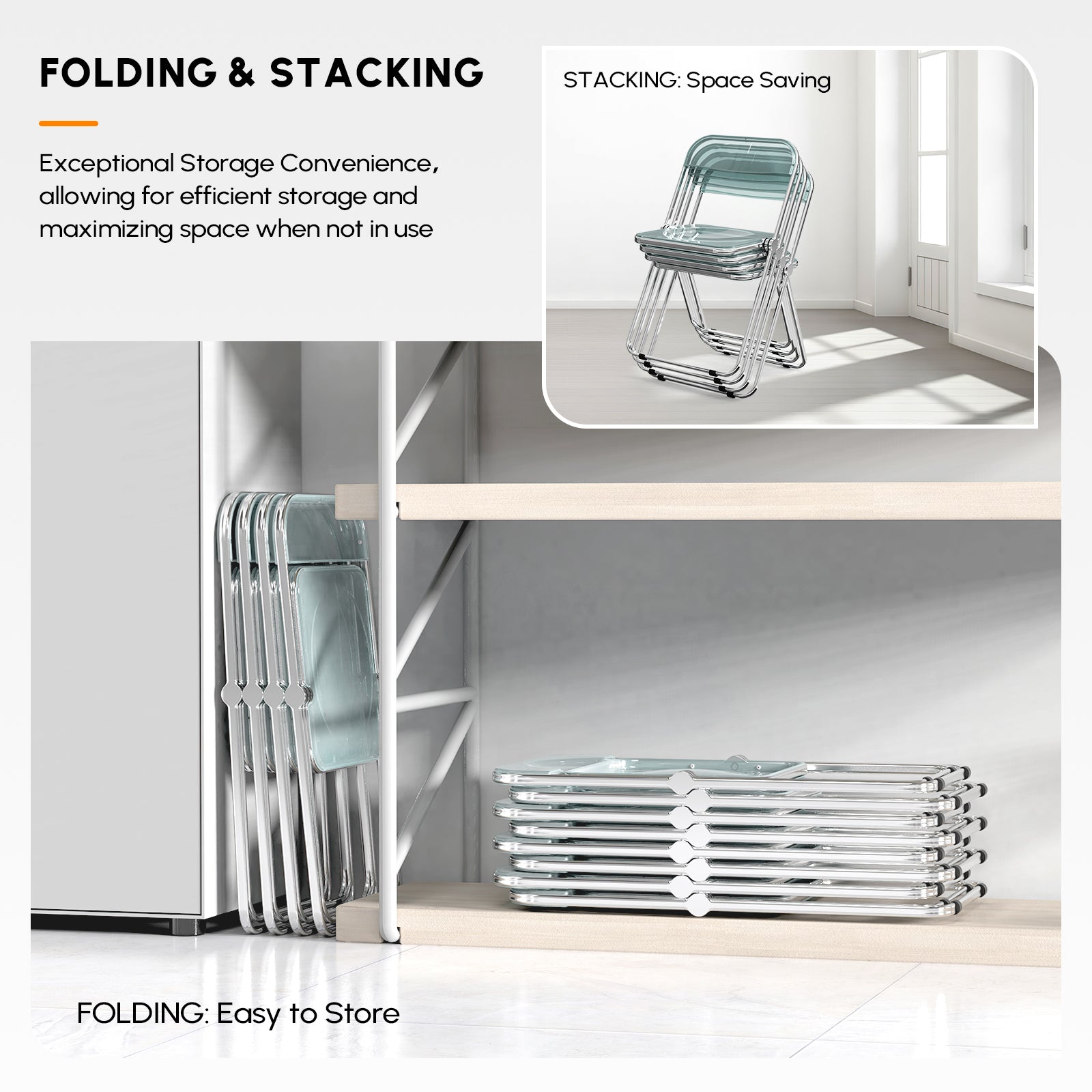 2pcs Foldable Patio Plastic Folding Chairs